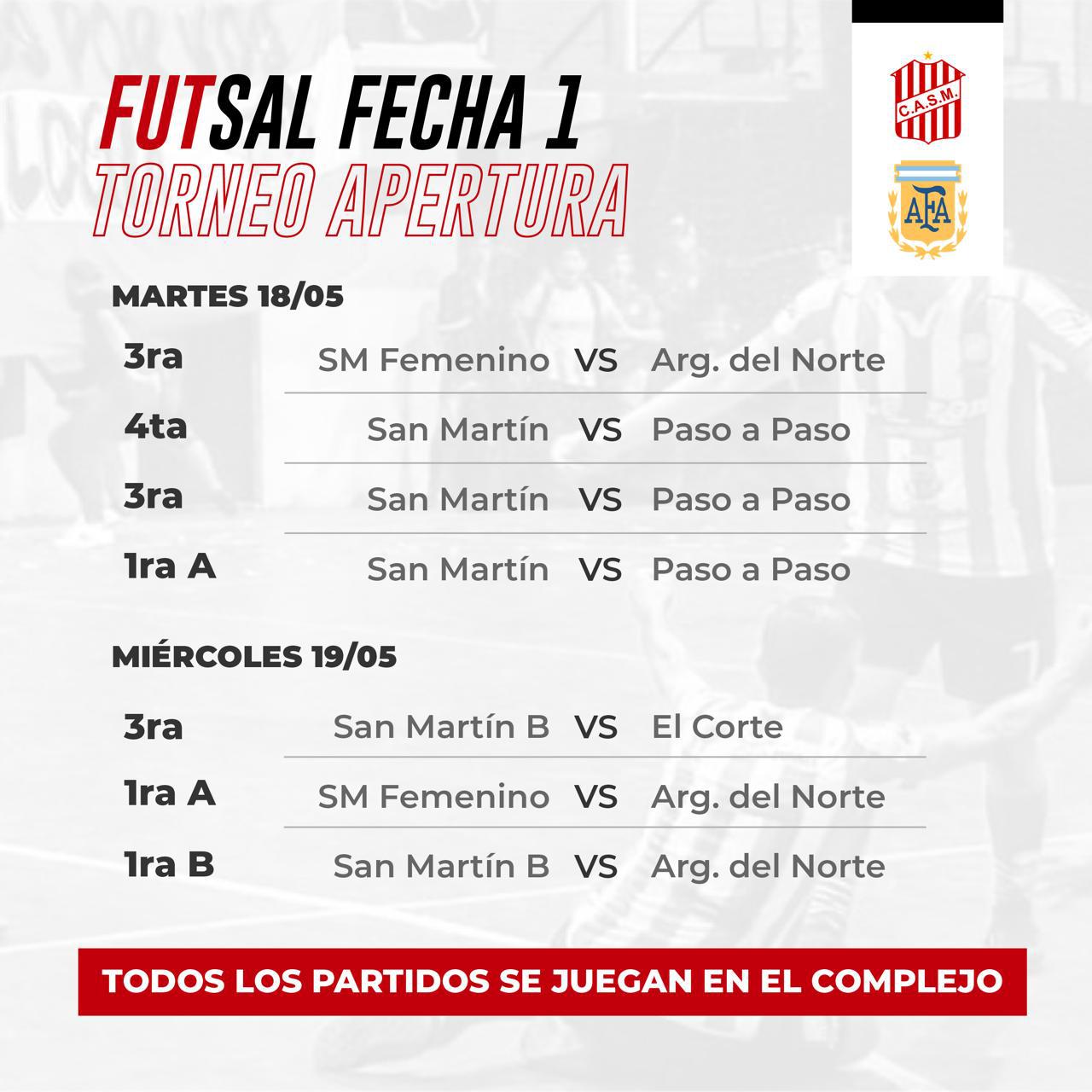 Programación del futsal